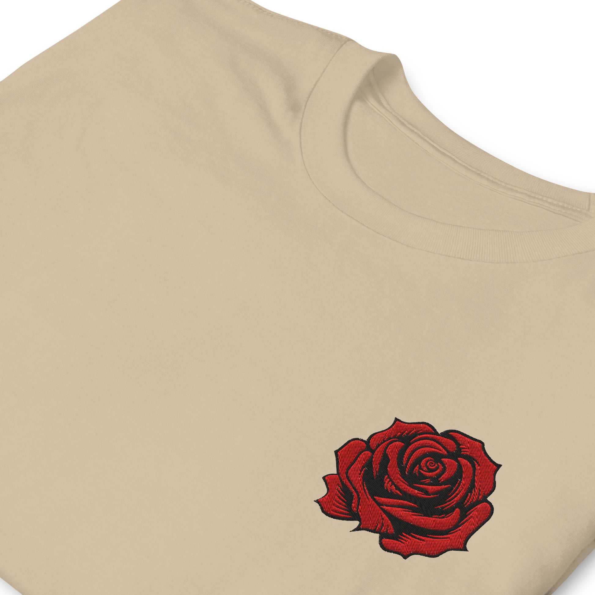 Image: A classic red rose blooms in embroidered detail on this stylish pullover, inspired by vintage tattoo designs. The soft fabric ensures all-day comfort, making it perfect for layering in any season. Whether worn as a tribute to Pasadena’s iconic city rose parade or as an expression of floral love, this sweatshirt is a timeless staple. A perfect blend of romantic and edgy fashion, by jaecrece.