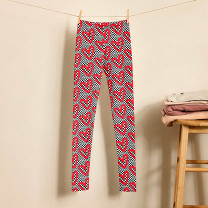 Checkerboard Love Youth Leggings Size 8-20 - jaecrece