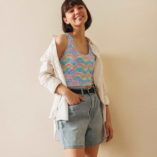 Gelato Pastel Tie Dye Crop Top, perfect for workouts or every day, by jaecrece.com