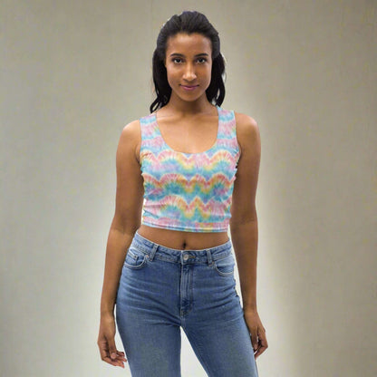 Gelato Pastel Tie Dye Crop Top, perfect for workouts or every day, by jaecrece.com