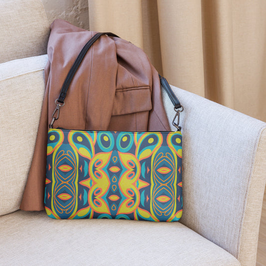 Mid Century Modern Neon Mosaic Crossbody Bag