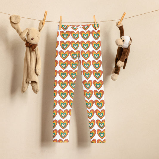 Retro Hearts Kid's Leggings - jaecrece