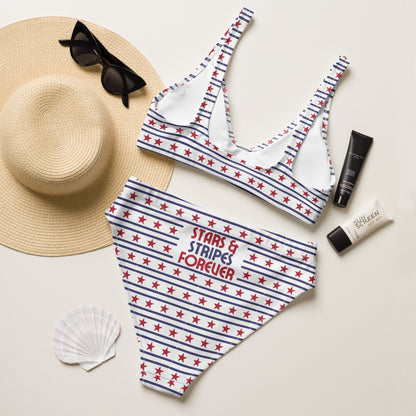 Stars & Stripes Forever Recycled High-Waisted Bikini