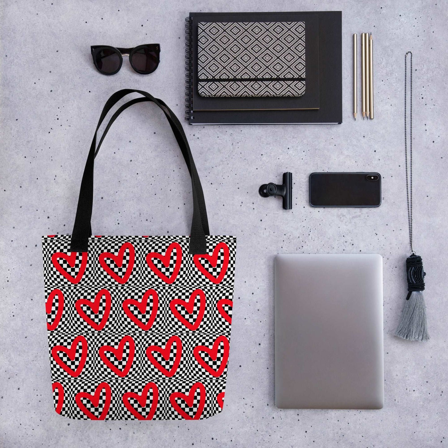 Checkerboard Love Tote bag