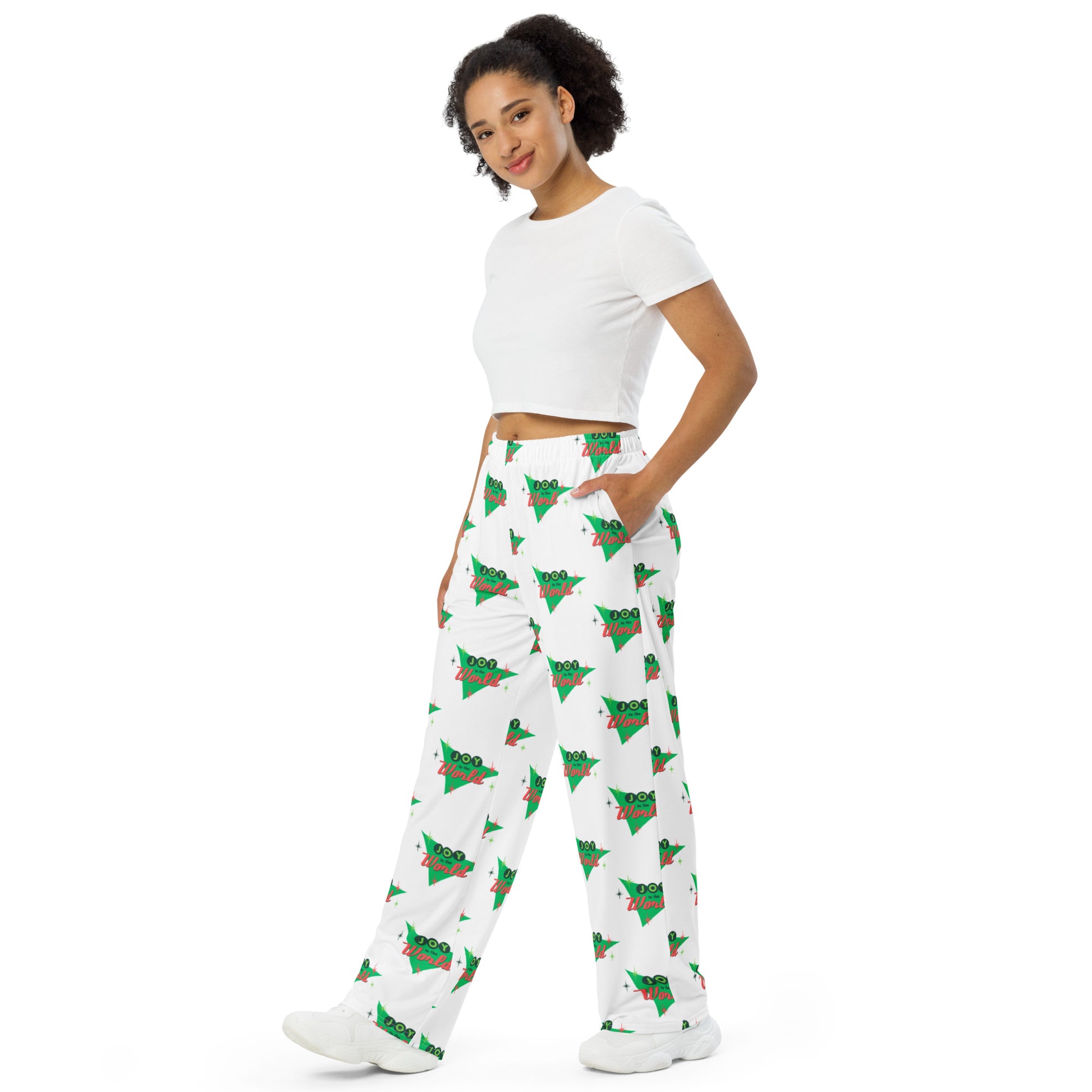 Joy to the World All-over Print Unisex Wide-leg Pants - jaecrece