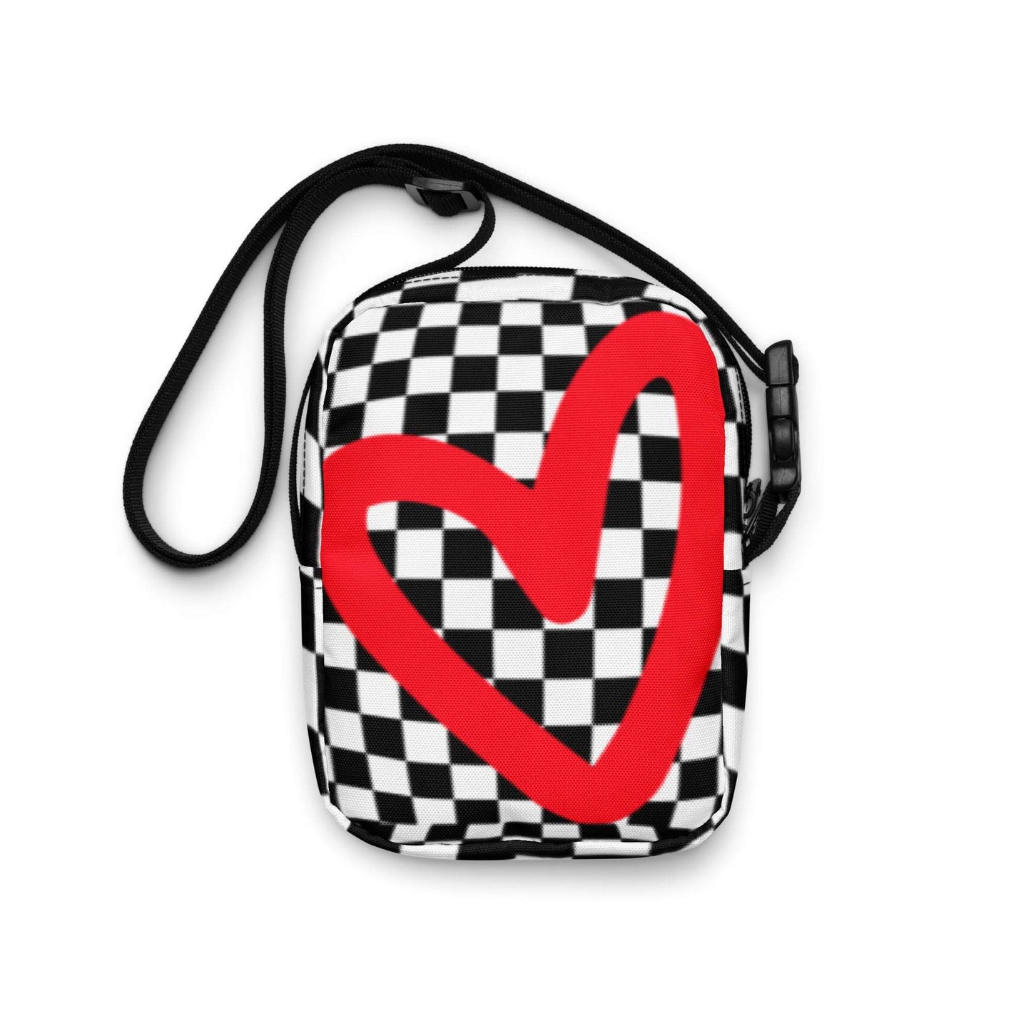 Checkerboard Love Utility Crossbody Bag