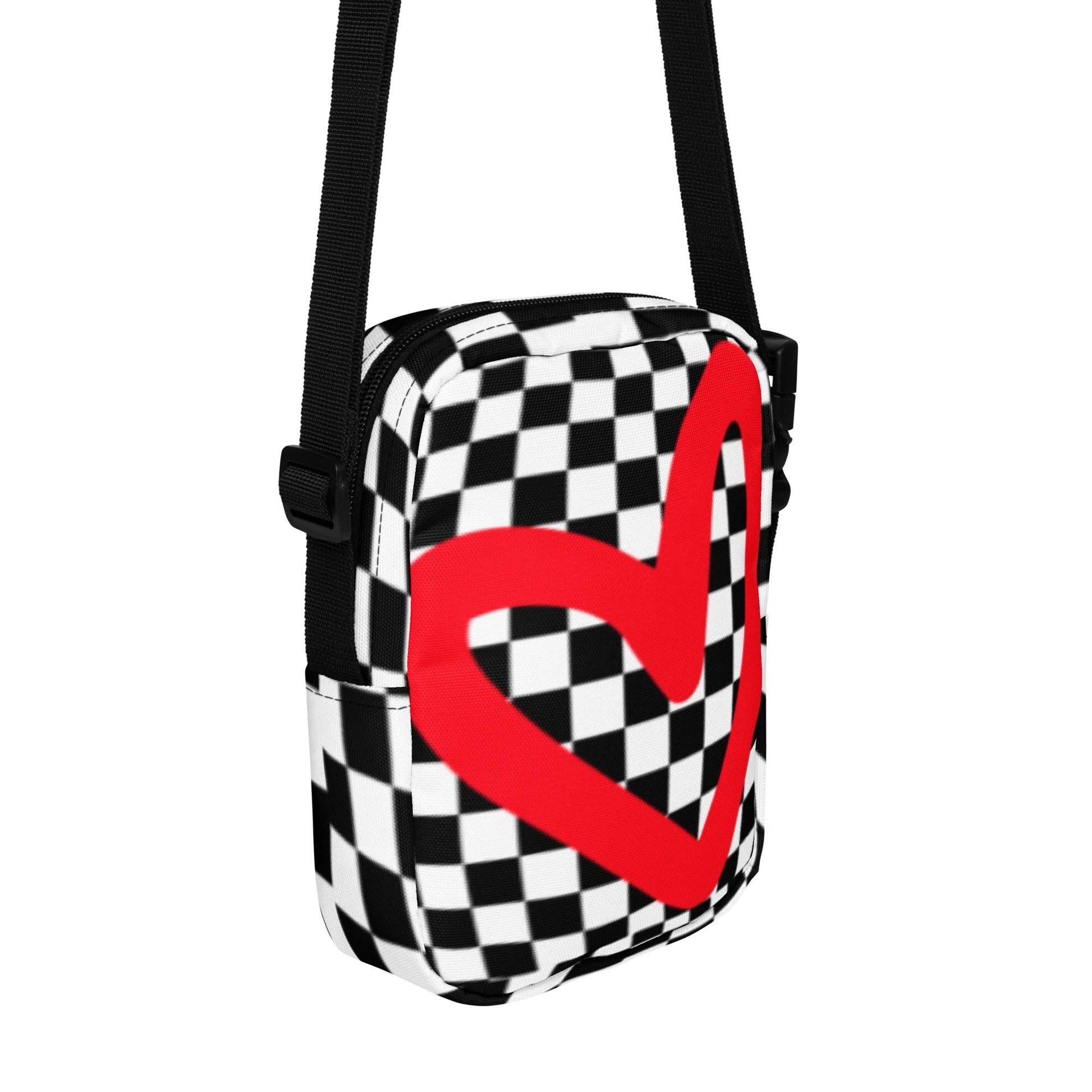 Checkerboard Love Utility Crossbody Bag