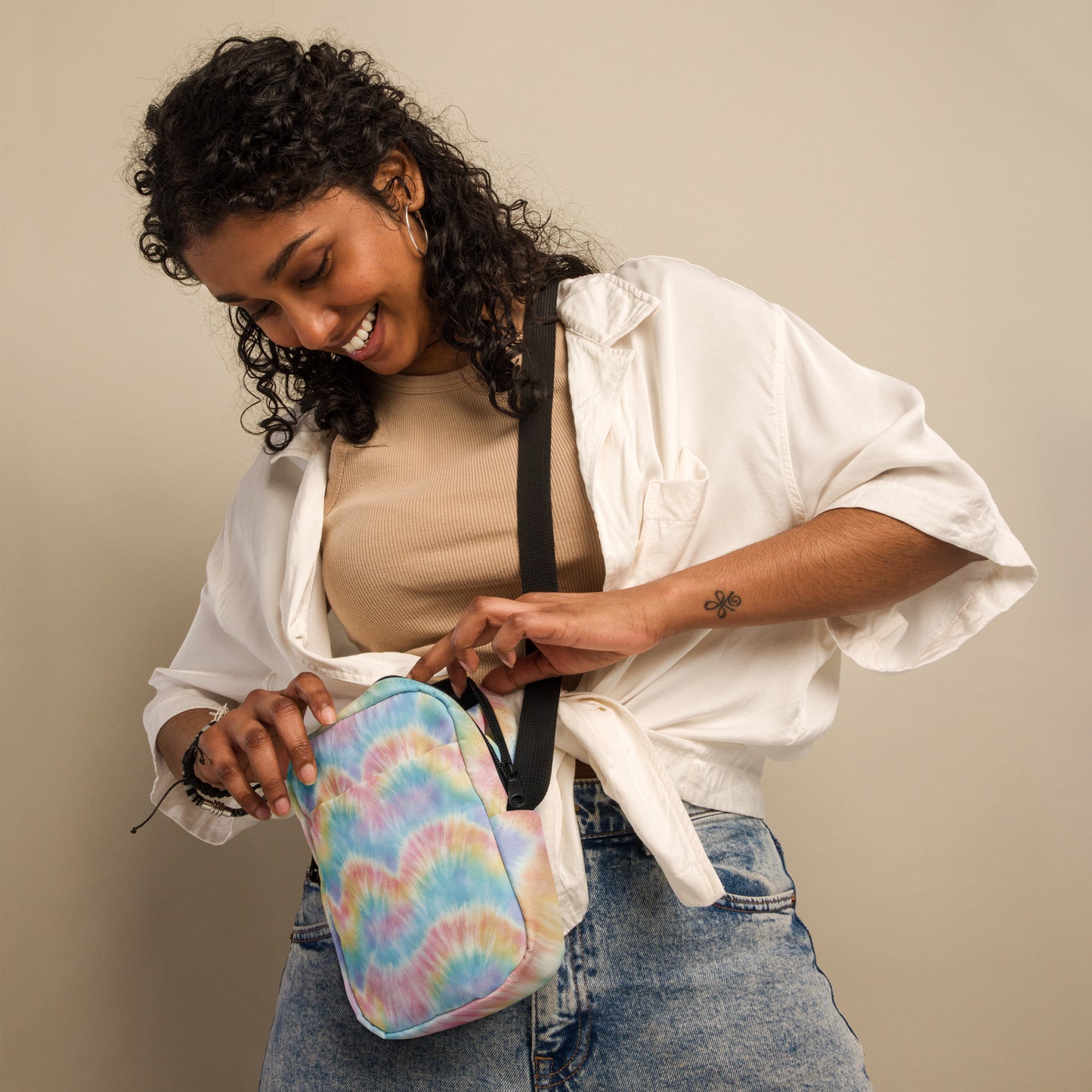 Pastel Tie Dye Utility Crossbody bag, by jaecrece.com