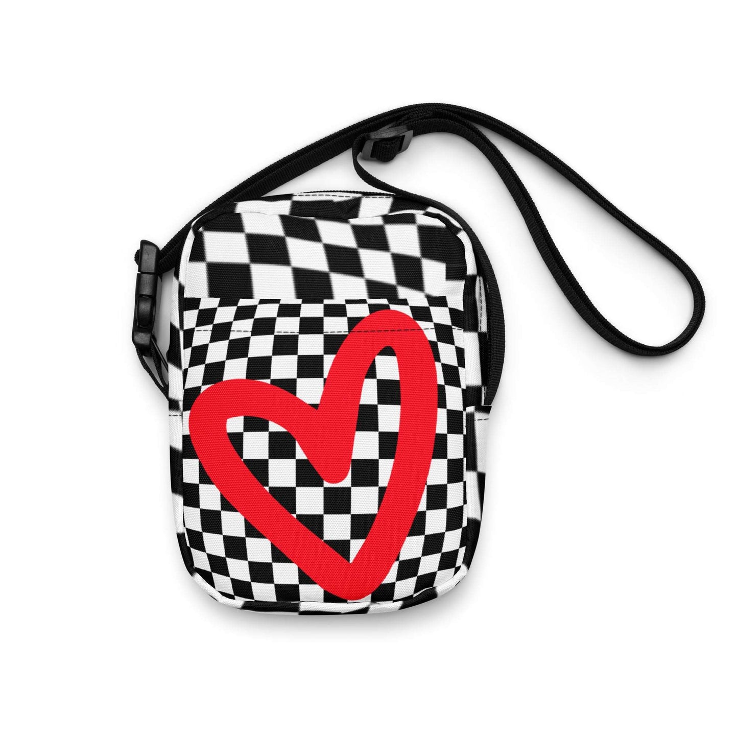 Checkerboard Love Utility Crossbody Bag