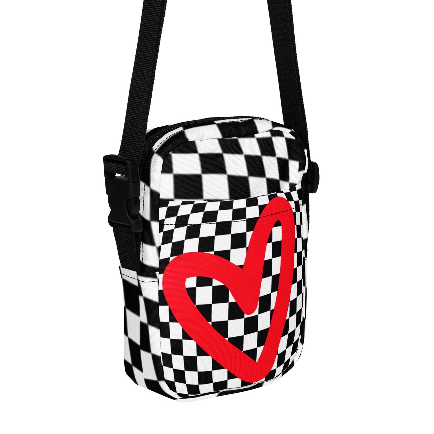 Checkerboard Love Utility Crossbody Bag