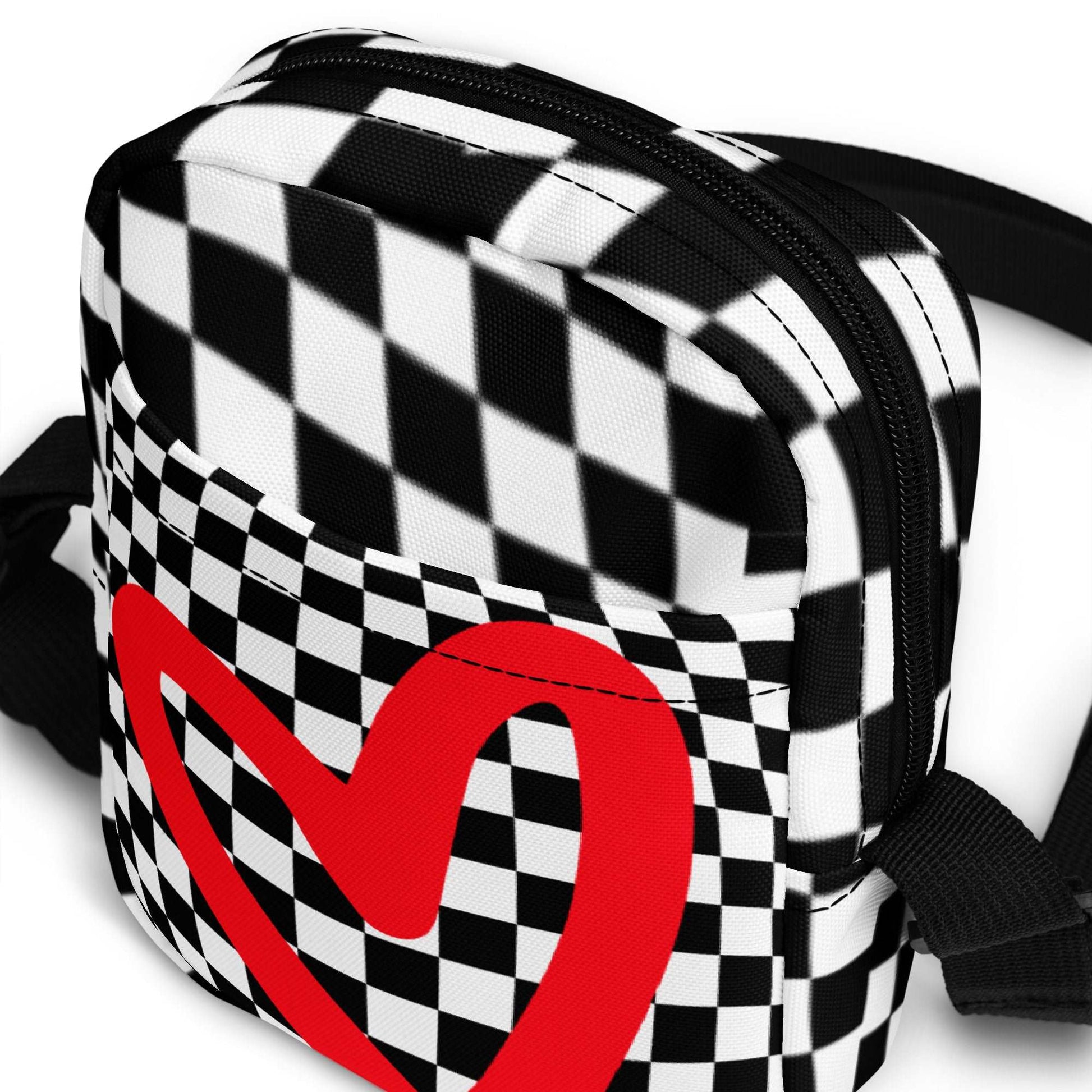 Checkerboard Love Utility Crossbody Bag