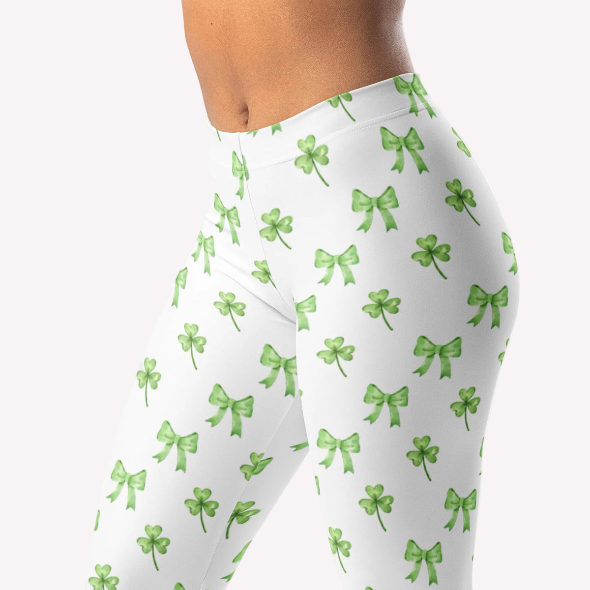 coquette st patricks day leggings