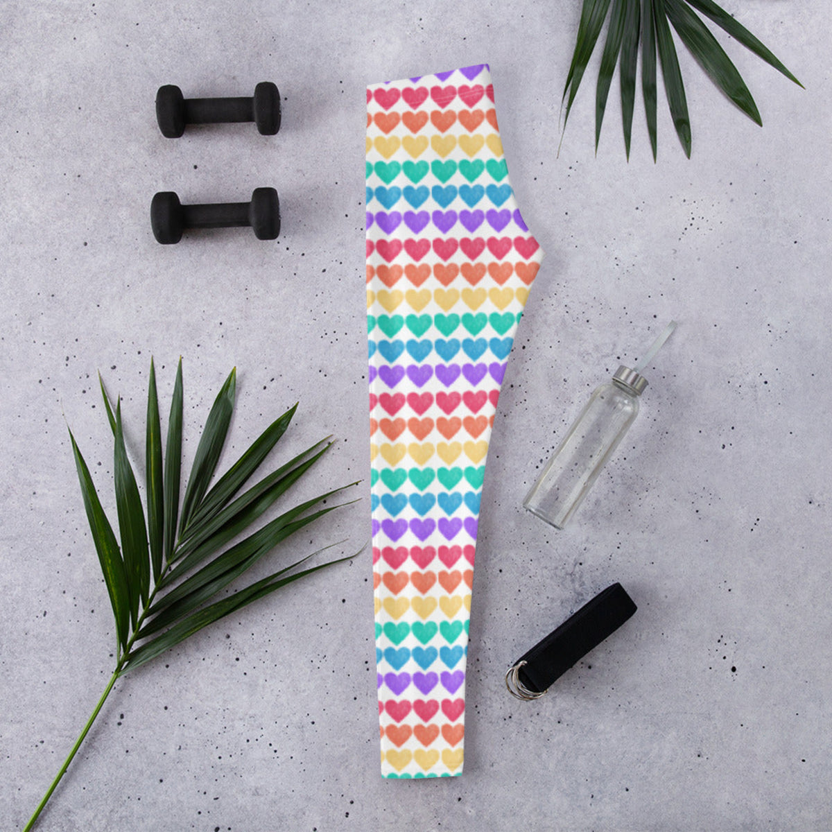 Our Women’s Rainbow Hearts Leggings are made for standing out. With a mid-rise fit and rainbow heart pattern, these full-length leggings are a must-have for Pride events, fun runs, or school drop-offs with flair. The stretchy microfiber fabric stays vibrant and comfortable all day. Family matching sets available for colorful toddler and youth coordination.
