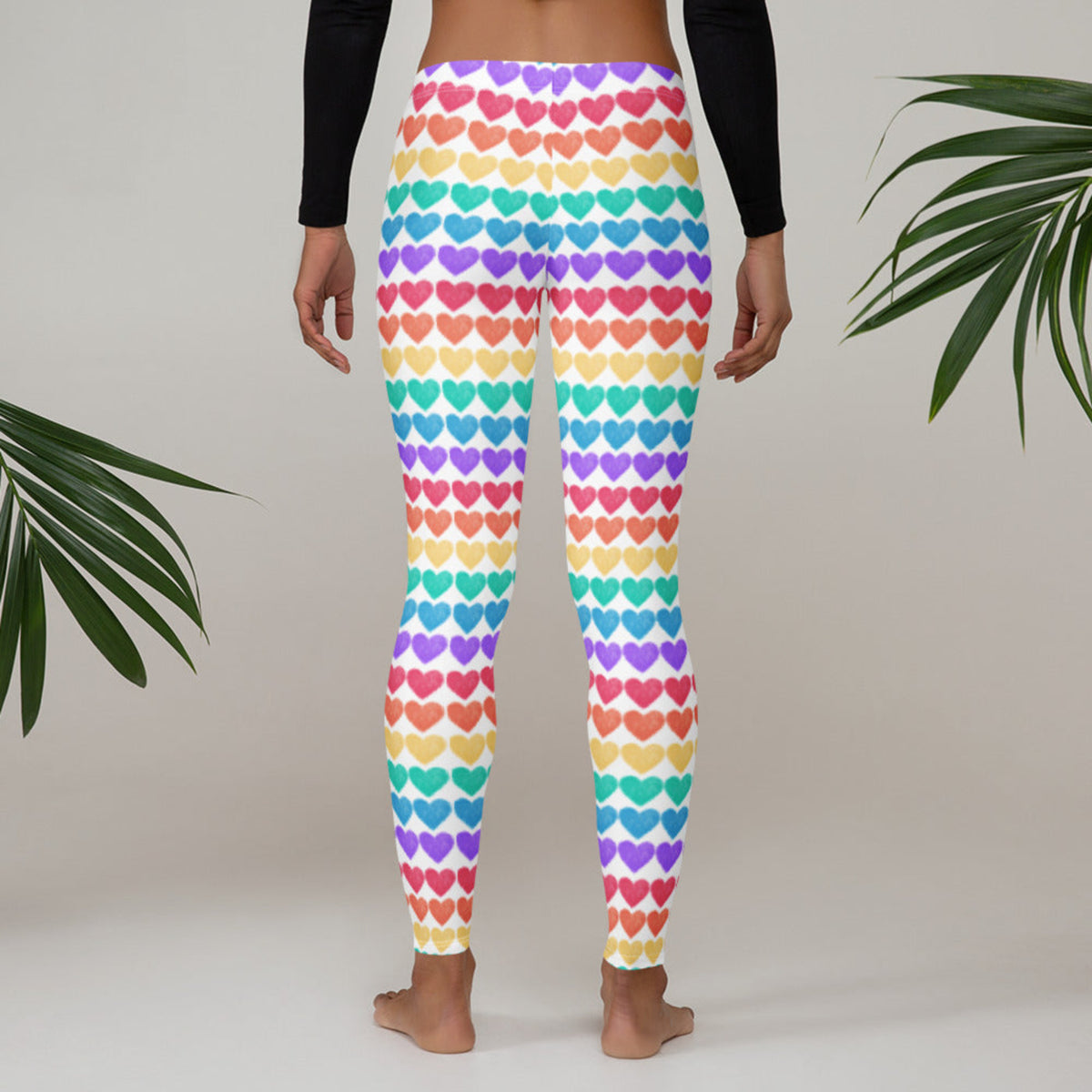 Vivid and expressive, these Women’s Rainbow Hearts Leggings make a joyful statement. Designed with multicolor heart rows, four-way stretch, and a mid-rise waistband, they’re ideal for active days and celebratory nights. Pair them with matching styles for kids and toddlers for family coordination that’s as unique and bold as you are. Great for Mardi Gras, Pride, and festivals!

