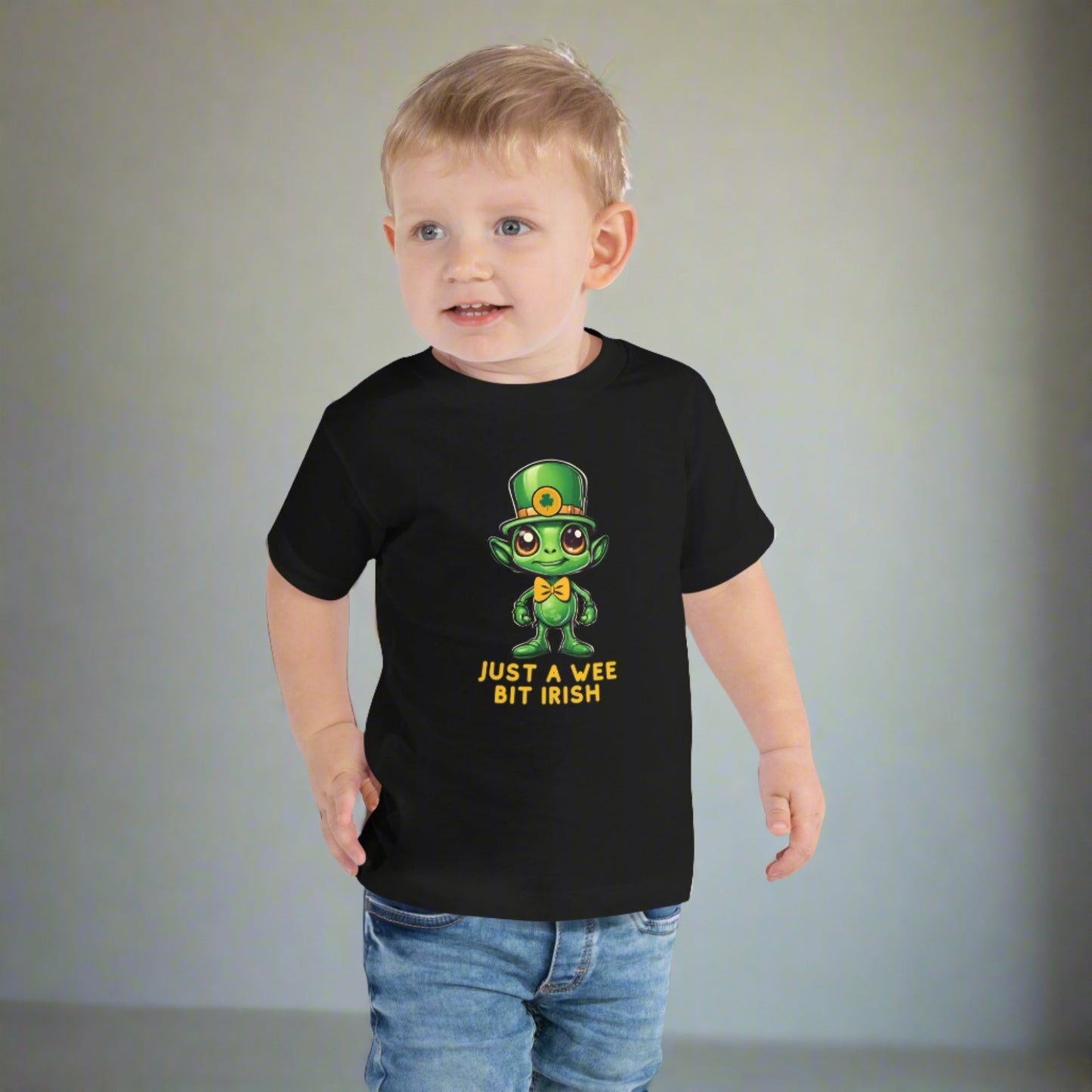 Just a Wee Bit Irish Alien Toddler Short Sleeve Tee - jaecrece