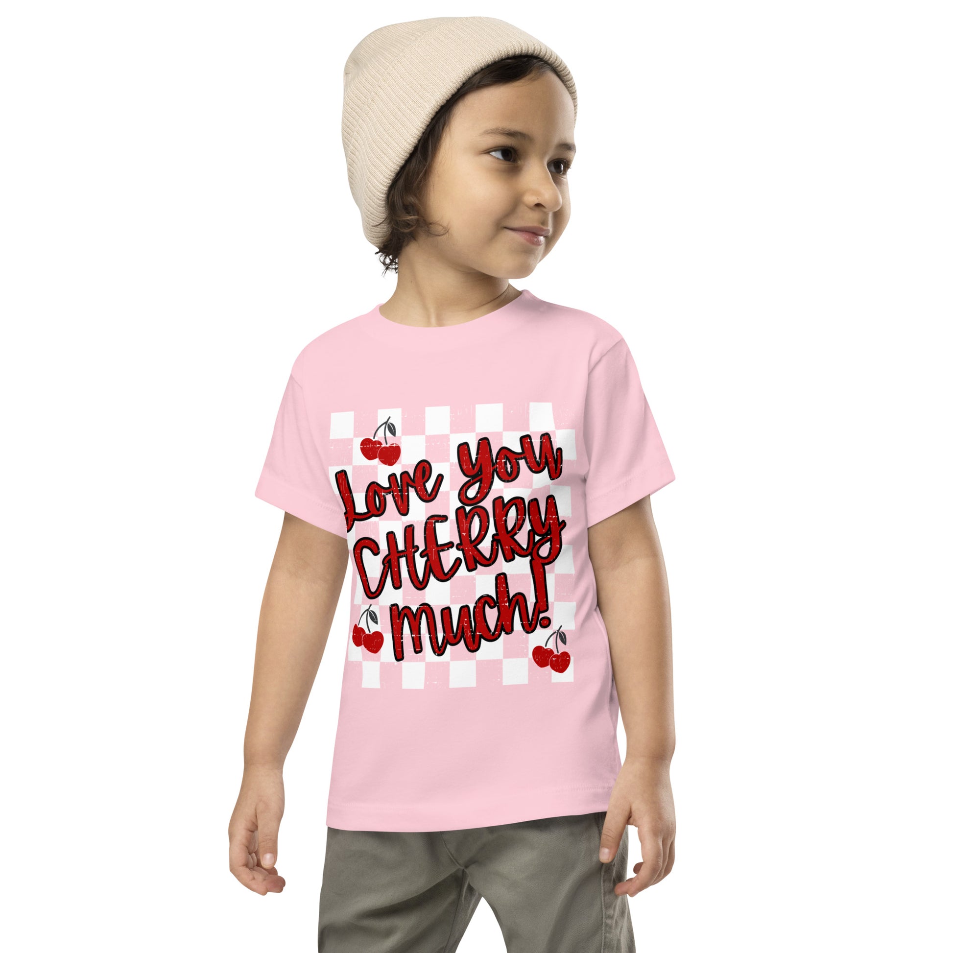 Love you CHERRY Much Toddler Short Sleeve Tee - jaecrece