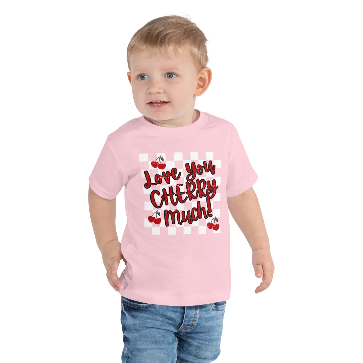 Love you CHERRY Much Toddler Short Sleeve Tee - jaecrece