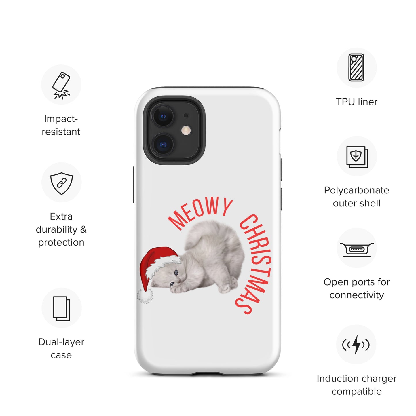 Meowy Christmas Tough Case for iPhone® - jaecrece