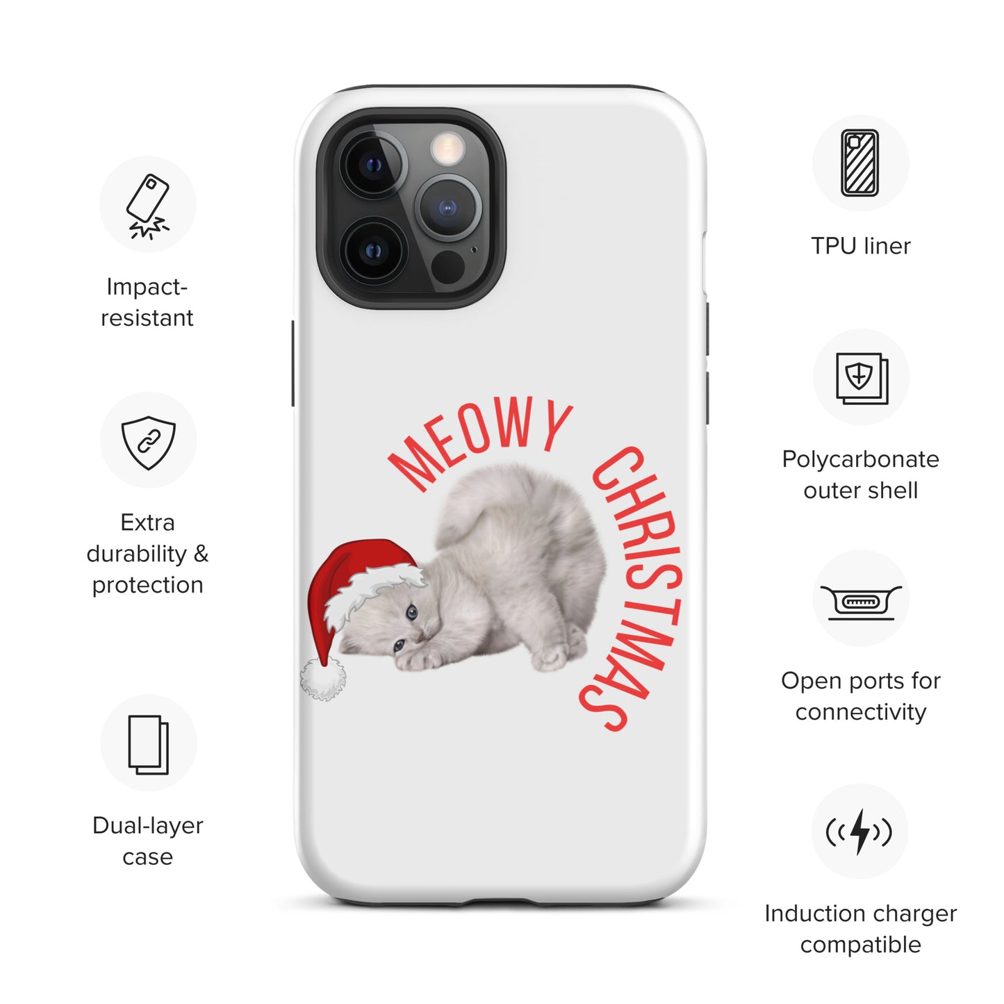 Meowy Christmas Tough Case for iPhone® - jaecrece