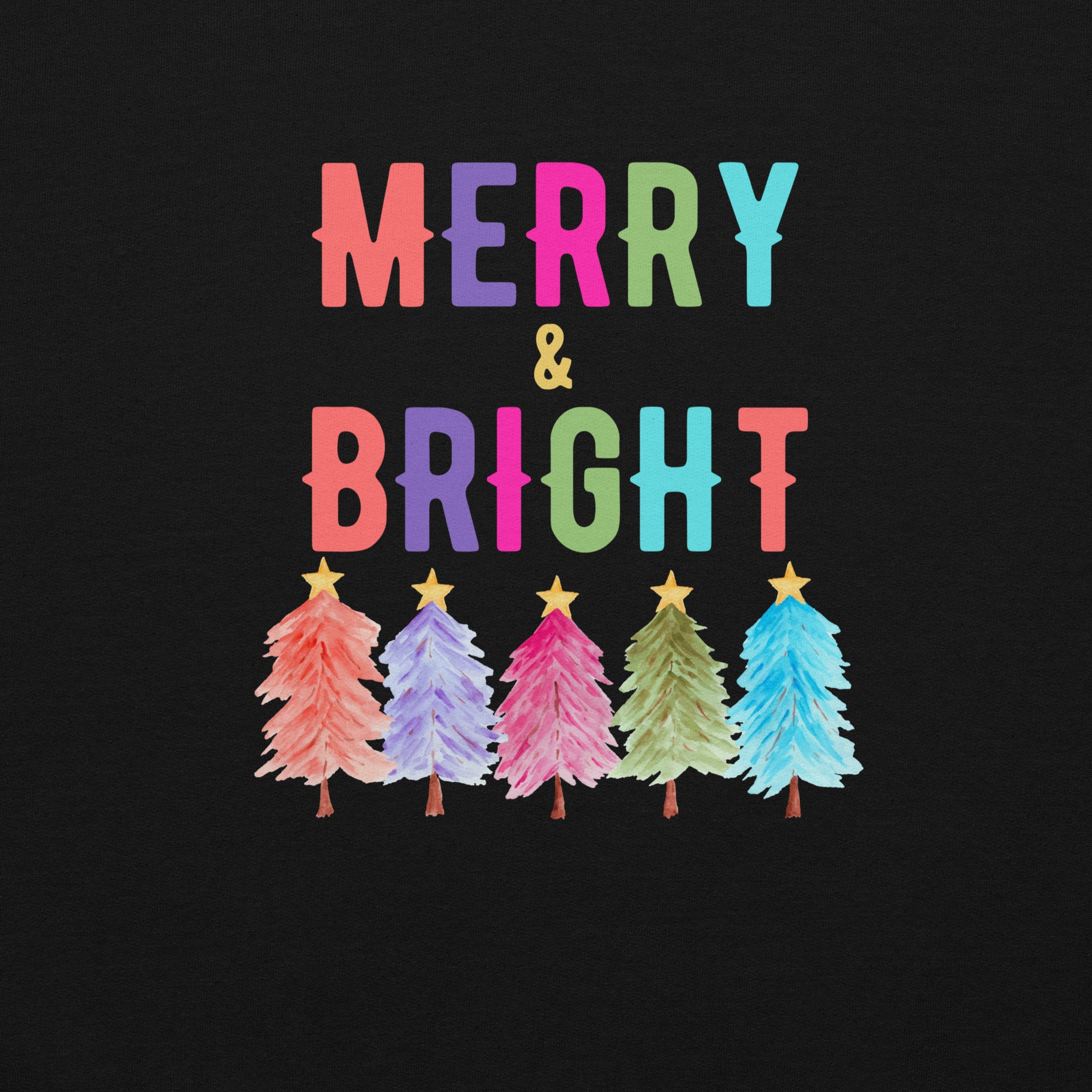 Merry and Bright Holiday Unisex Adult Sweatshirt, by jaecrece.com