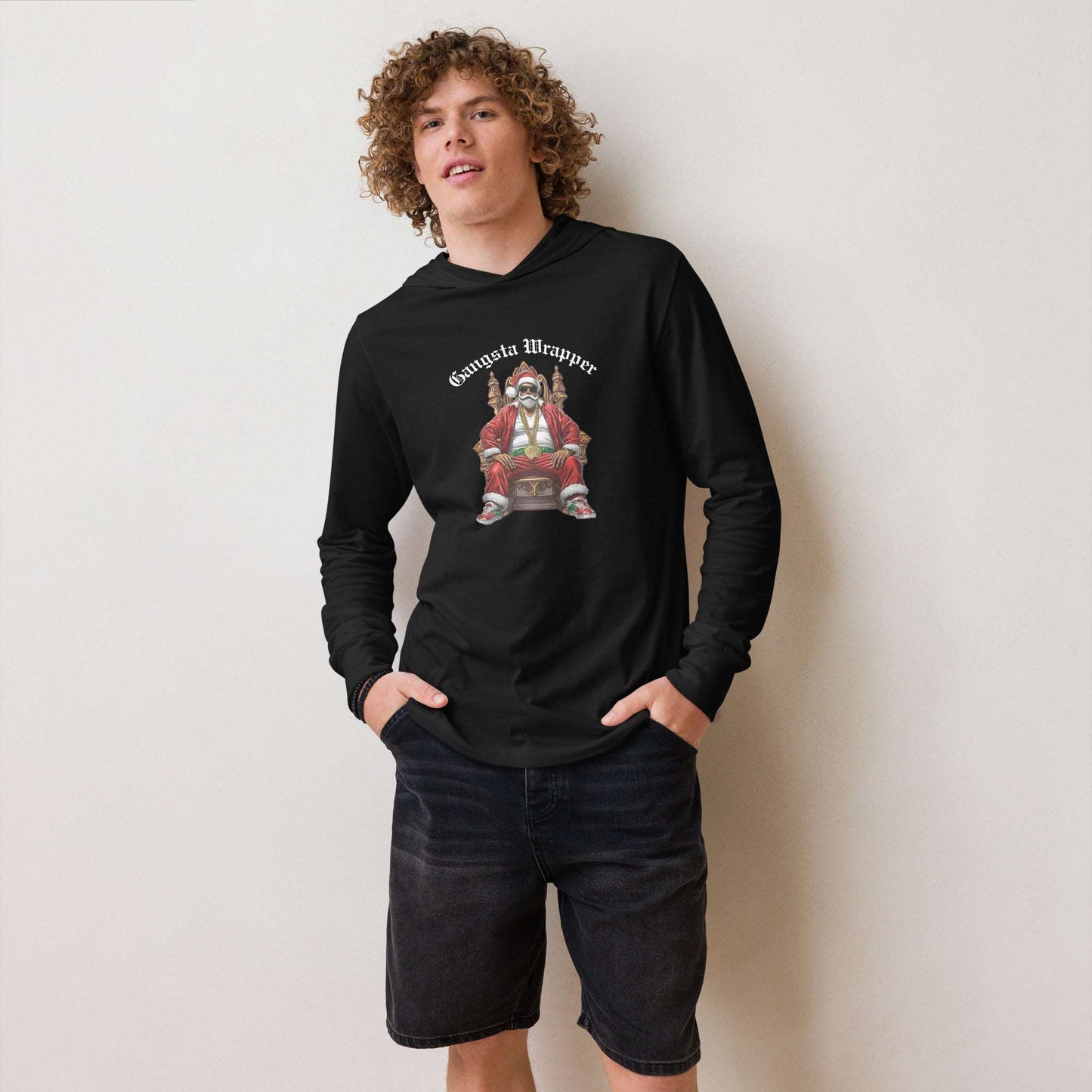 Gangsta Wrapper Hooded Long-sleeve TShirt