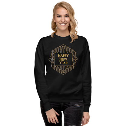 Art Deco New Year Unisex Premium Sweatshirt, by jaecrece.com