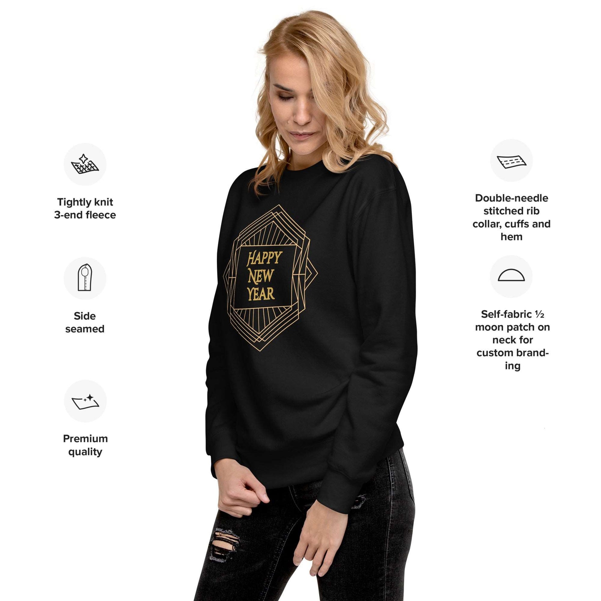 Art Deco New Year Unisex Premium Sweatshirt, by jaecrece.com