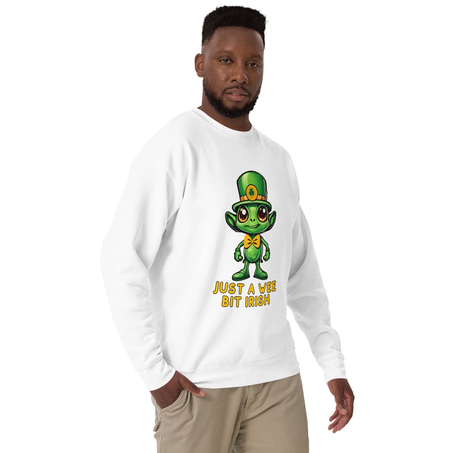 Just a Wee Bit Irish Alien Unisex Premium Sweatshirt