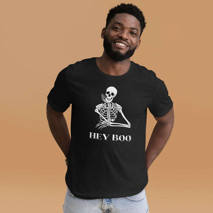 Hey Boo Skeleton Halloween Unisex t-shirt - jaecrece