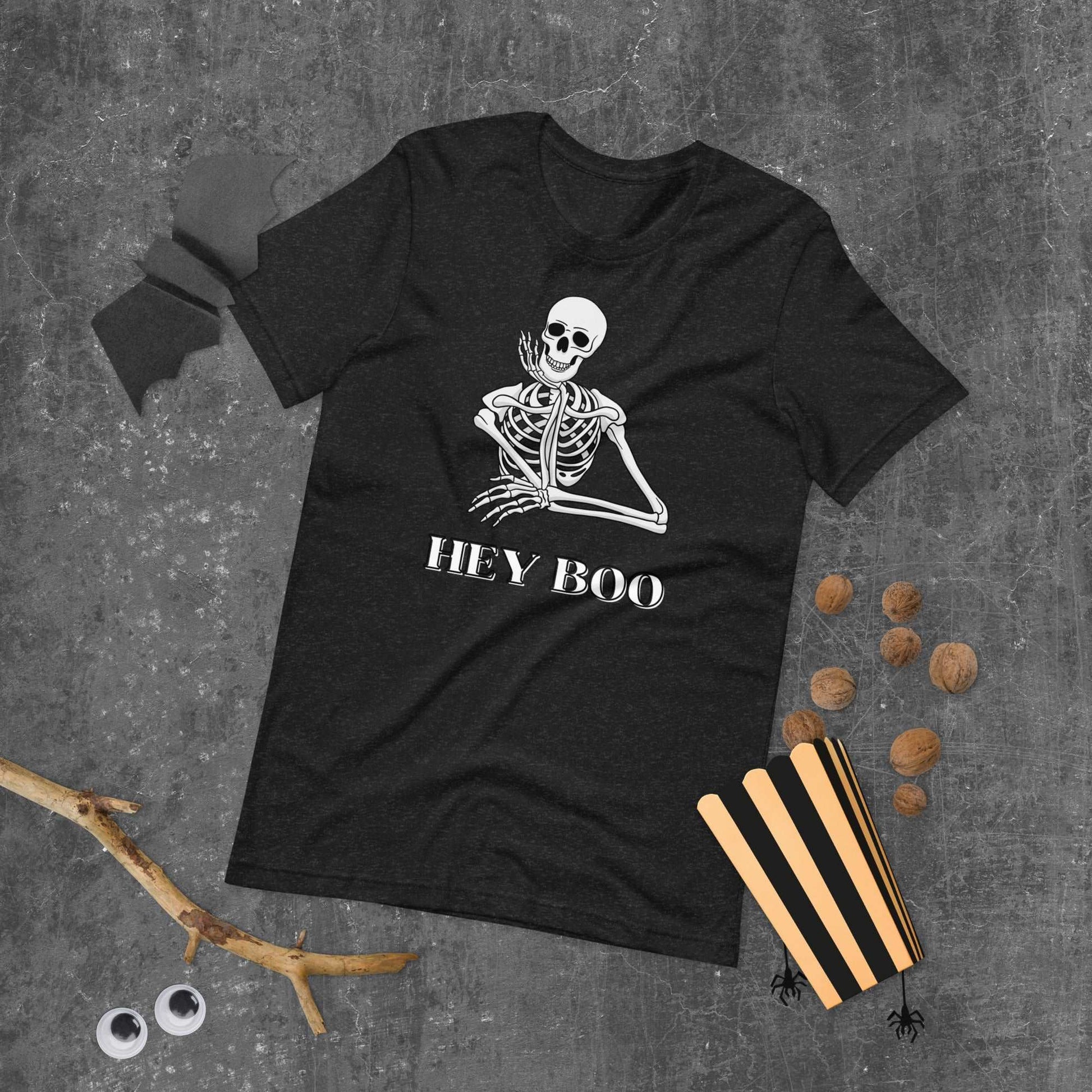 Hey Boo Skeleton Halloween Unisex t-shirt - jaecrece