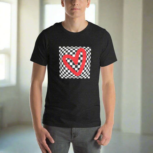 Checkerboard Love Unisex T-Shirt