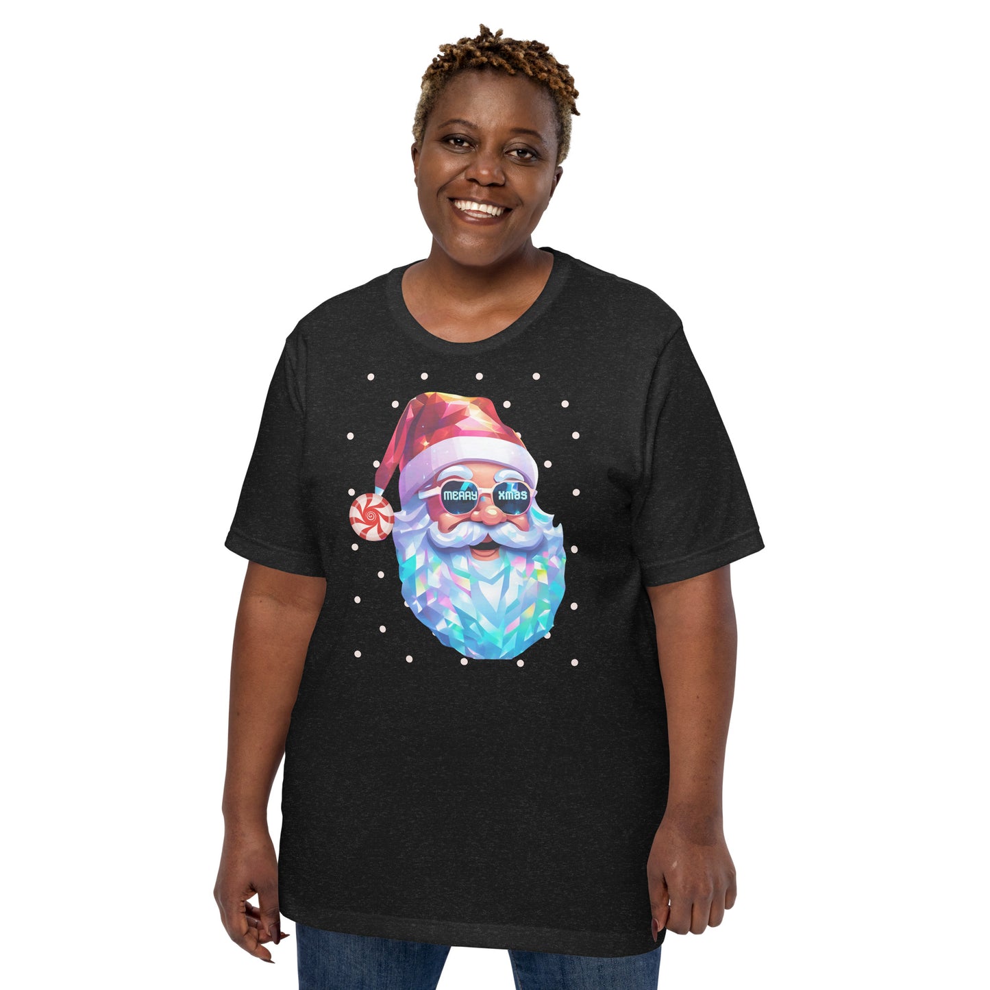 Santa Prism Merry Xmas Adult Tshirt