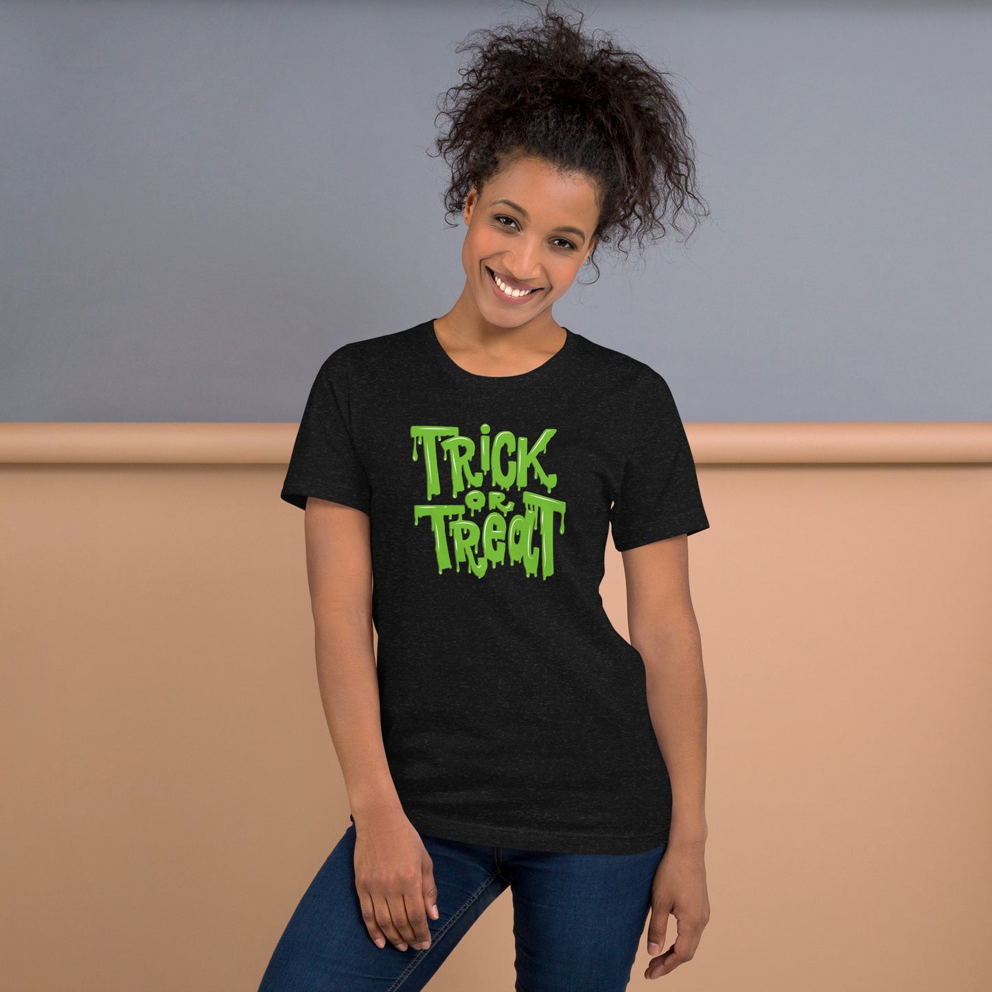 Celebrate spooky season with this Trick or Treat Slime Ooze shirt, designed for Halloween lovers of all ages. This unisex adult Halloween tee features green slime text and comes in sizes XS to 5XL. It’s the perfect creepy-cute shirt for haunted houses, fall festivals, or October nights. Made with soft cotton and spooky vibes, it’s a must-have Halloween graphic tee.