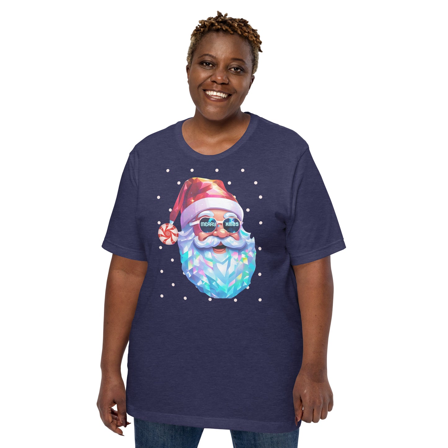 Santa Prism Merry Xmas Adult Tshirt