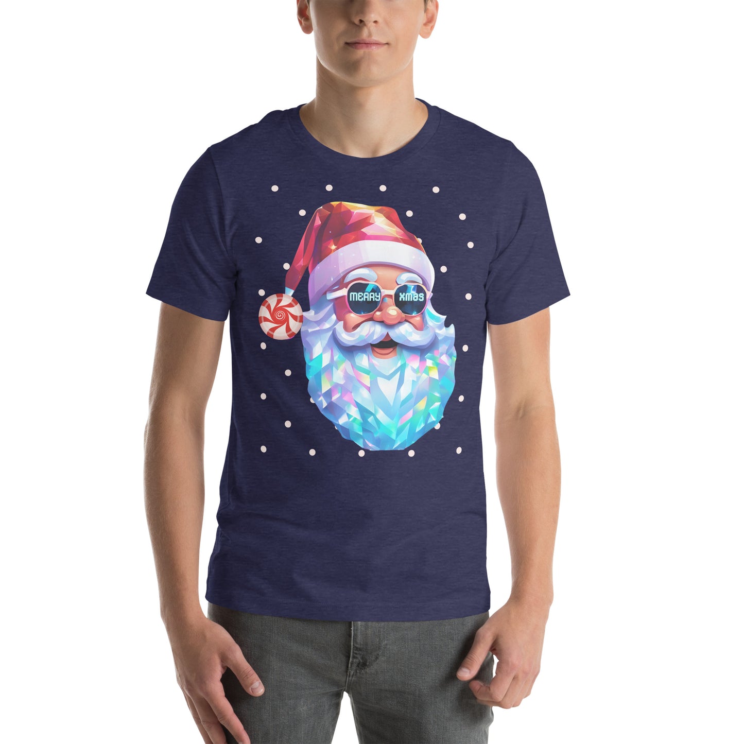 Santa Prism Merry Xmas Adult Tshirt