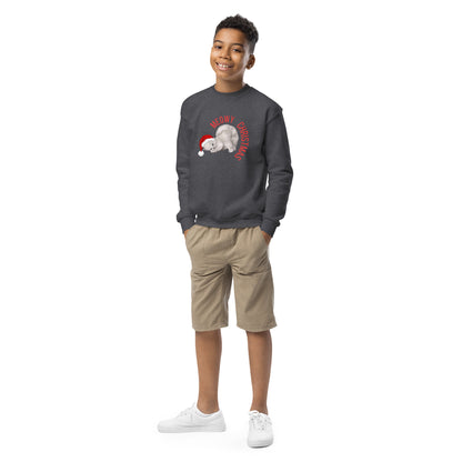 Meowy Christmas Youth Crewneck Sweatshirt