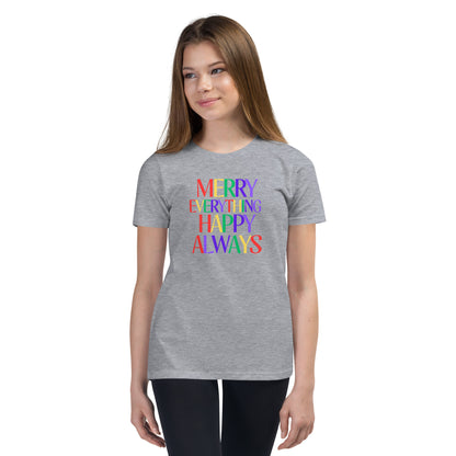 Merry Everything Happy Always Youth Short Sleeve T-Shirt - jaecrece