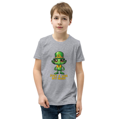 Just a Wee Bit Irish Alien Youth Short Sleeve T-Shirt - jaecrece