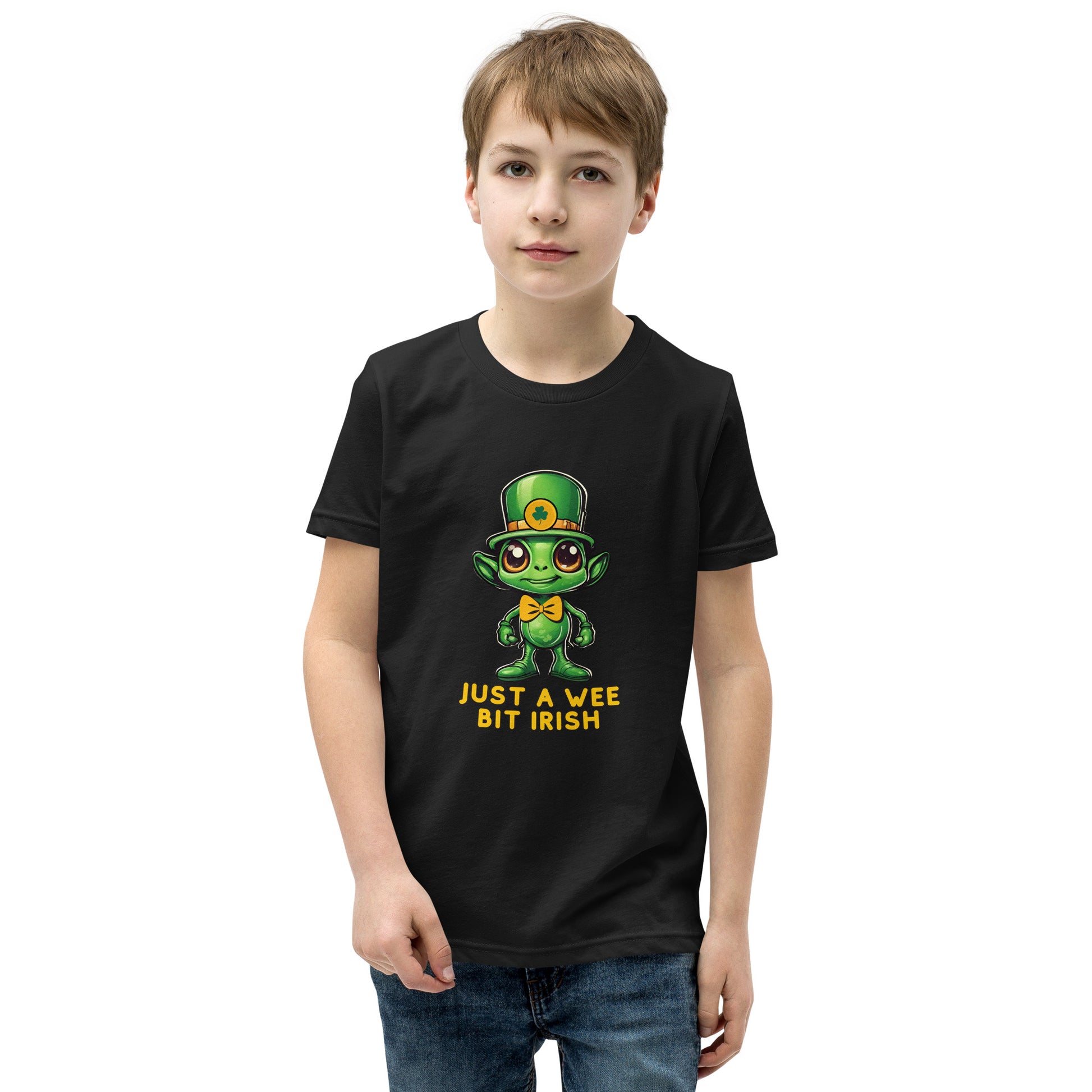 Just a Wee Bit Irish Alien Youth Short Sleeve T-Shirt - jaecrece