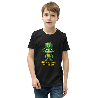 Just a Wee Bit Irish Alien Youth Short Sleeve T-Shirt - jaecrece