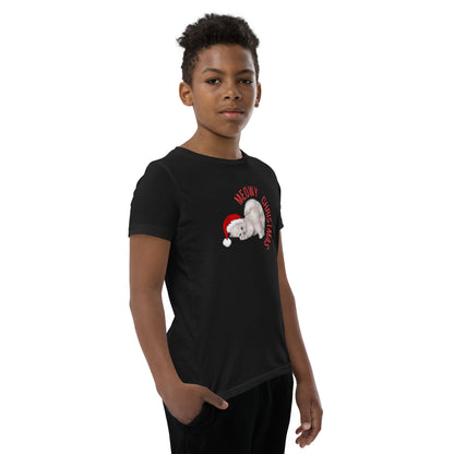 Meowy Christmas Youth Short Sleeve T-Shirt