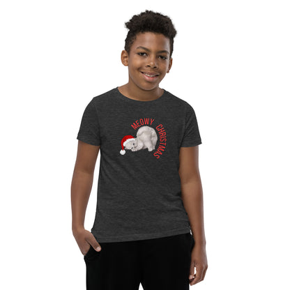 Meowy Christmas Youth Short Sleeve T-Shirt