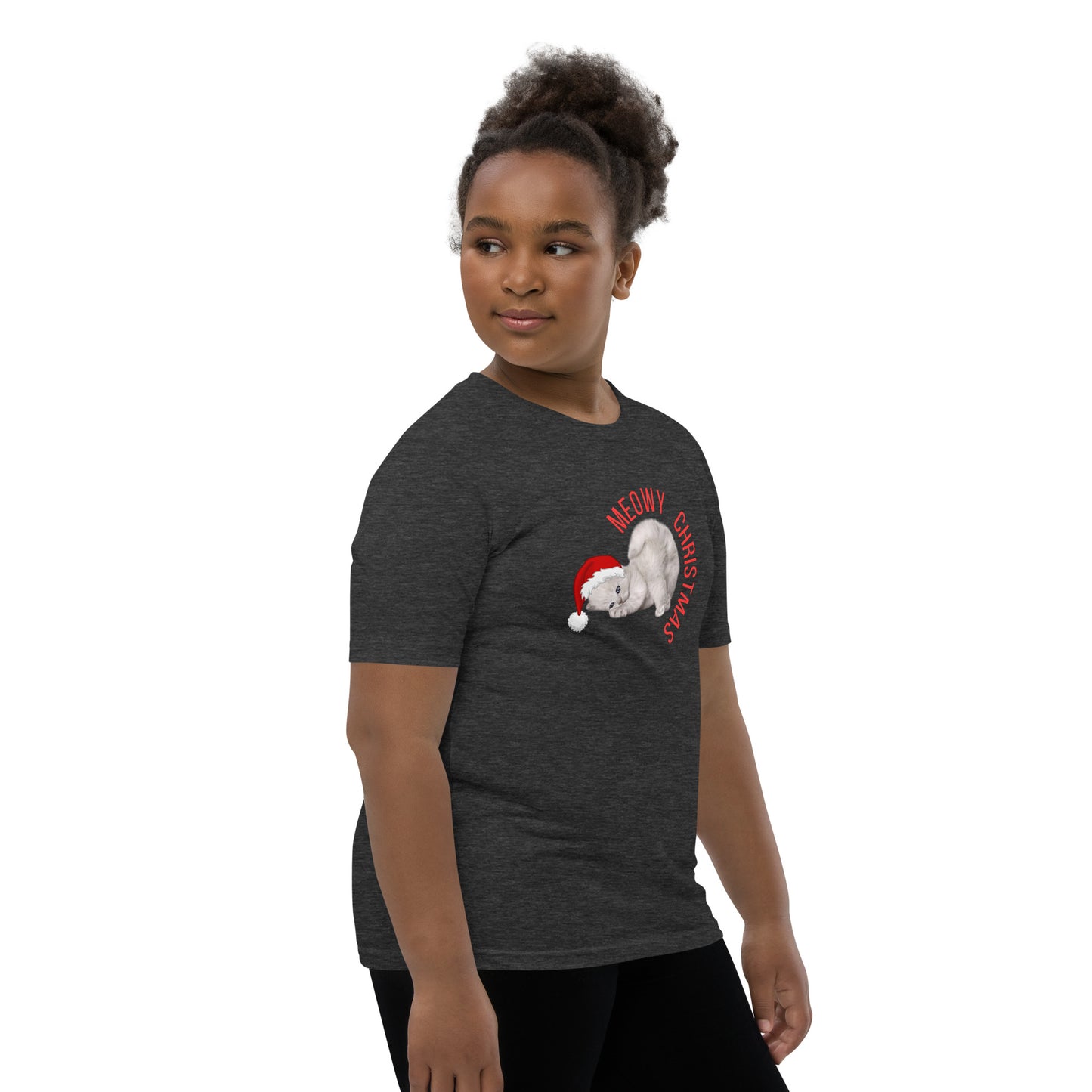 Meowy Christmas Youth Short Sleeve T-Shirt