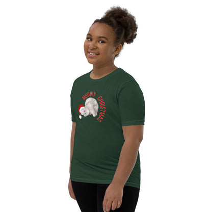 Meowy Christmas Youth Short Sleeve T-Shirt