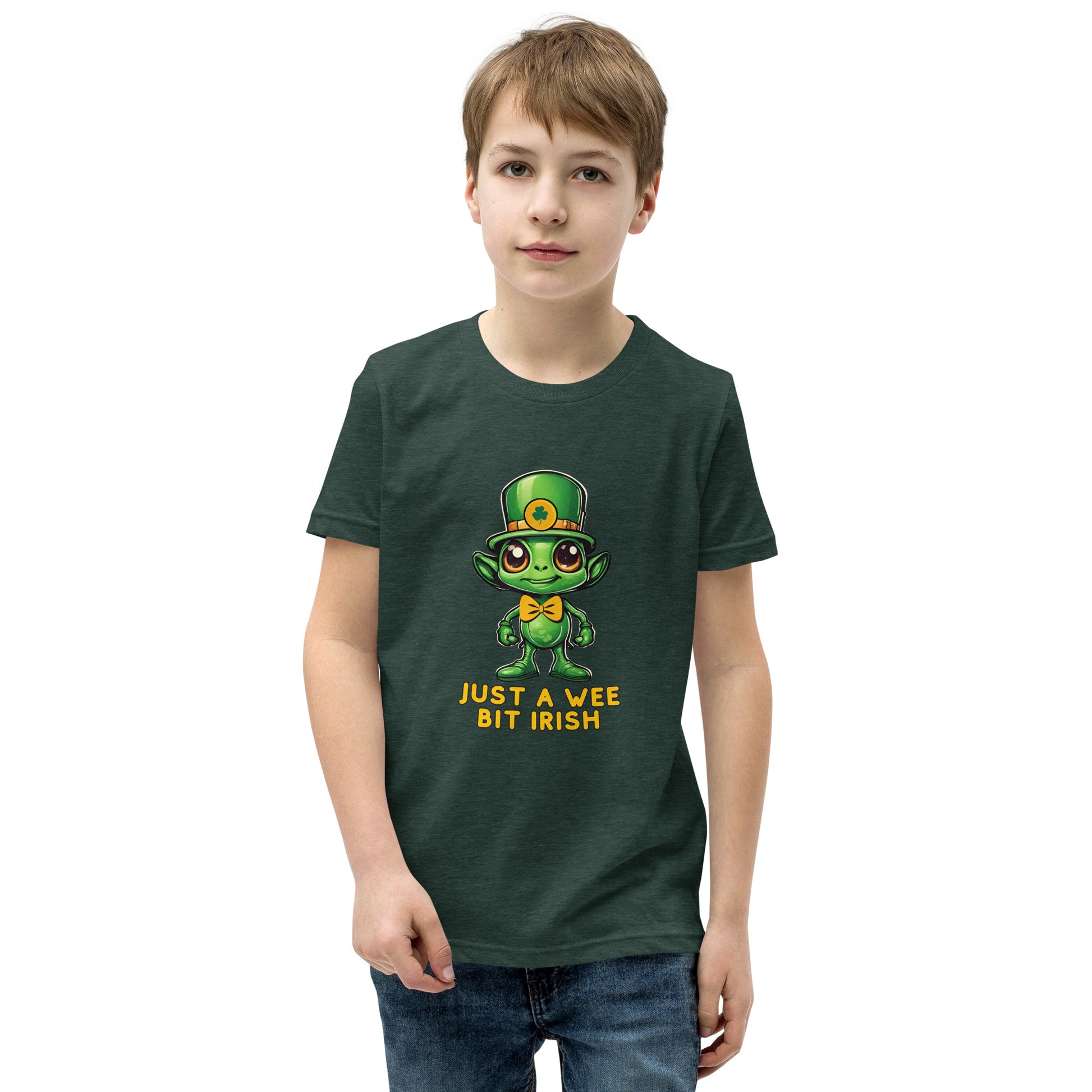 Just a Wee Bit Irish Alien Youth Short Sleeve T-Shirt - jaecrece