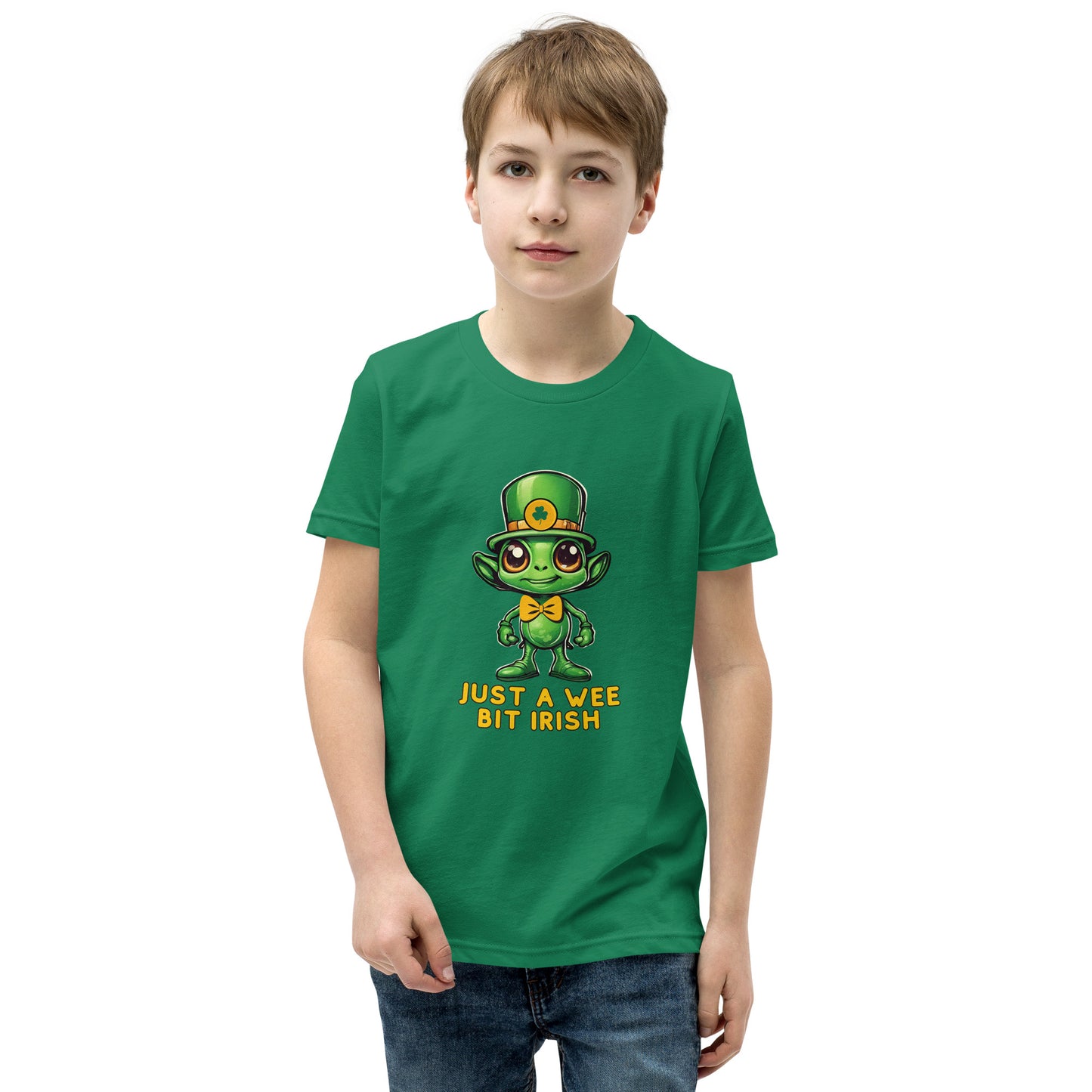 Just a Wee Bit Irish Alien Youth Short Sleeve T-Shirt - jaecrece