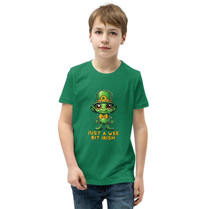 Just a Wee Bit Irish Alien Youth Short Sleeve T-Shirt - jaecrece