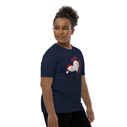 Meowy Christmas Youth Short Sleeve T-Shirt