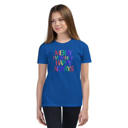 Merry Everything Happy Always Youth Short Sleeve T-Shirt - jaecrece