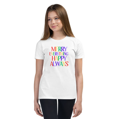 Merry Everything Happy Always Youth Short Sleeve T-Shirt - jaecrece